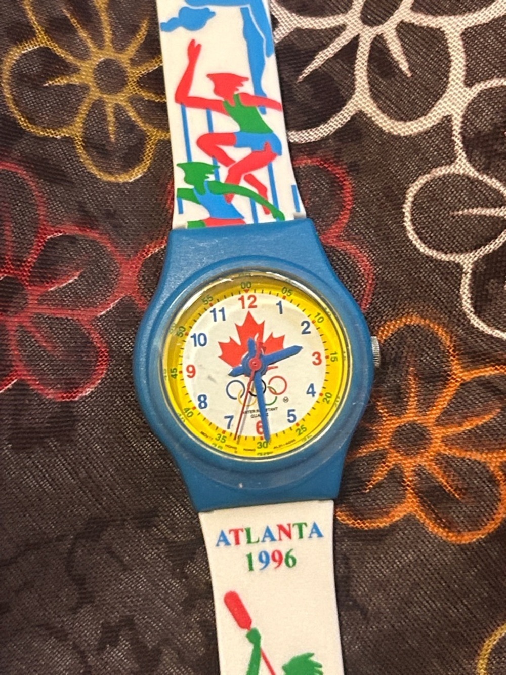 1996 Atlanta Olympic Promotional Watch Athlete Design Vintage collectible - Picture 3 of 9